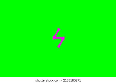 image depicting a rune in the center on a green background and a fuchsia subject, in this case the rune is Sowulo
