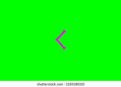 image depicting a rune in the center on a green background and a fuchsia subject, in this case the rune is Kenaz