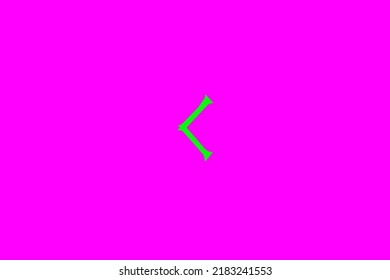 image depicting a rune in the center on a fuchsia background and a green subject, in this case the rune is Kenaz