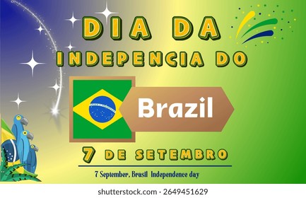 The image depicts Brazil's Independence Day, known in Portuguese as "Dia da Independência do Brasil" or "Sete de Setembro" (Seventh of September). 