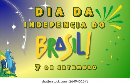 A imagem retrata o Dia da Independência do Brasil, conhecido em português como "Dia da Independência do Brasil" ou "Sete de setembro". 