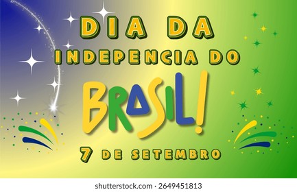 A imagem retrata o Dia da Independência do Brasil, conhecido em português como "Dia da Independência do Brasil" ou "Sete de setembro".