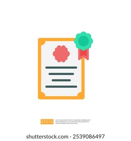 The image depicts a certificate featuring a decorative seal and ribbon, symbolizing achievement or recognition. It conveys a sense of accomplishment and formality.
