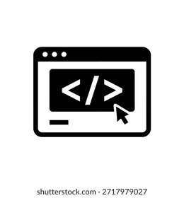 La Imagen muestra una pantalla de computadora que muestra un editor de código con etiquetas HTML visibles. Un cursor apunta a la pantalla, indicando la interacción o la edición. La pantalla está delineada en blanco y negro, enfatizando la naturaleza digital del contenido.