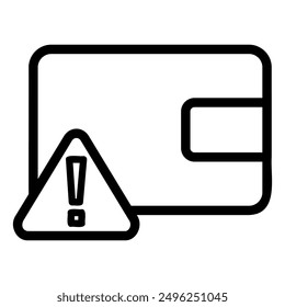 The image depicts a credit card with a warning sign next to it, suggesting a potential risk or issue related to the card.