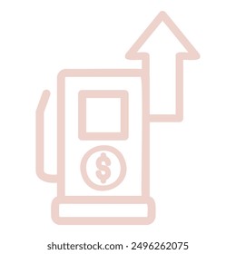 The image depicts a gas pump with an arrow pointing upwards, symbolizing the increase in gas prices. The dollar sign on the pump further emphasizes the financial aspect of rising fuel costs.