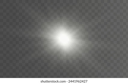 The image depicts a golden light , including sun rays and a dawn effect. The image also includes a gold flare 