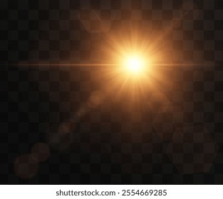 The image depicts a light , including sun rays and a dawn effect. The image also includes a flare