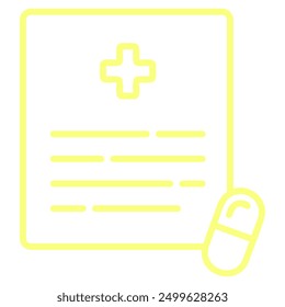 The image depicts a medical prescription with a pill next to it, suggesting a healthcare or pharmacy context.