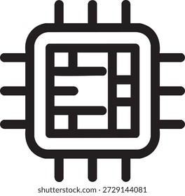 Das Bild zeigt einen Mikrochip mit mehreren Stiften, die sich nach außen erstrecken. Der Mikrochip ist quadratisch mit einem gitterartigen Muster im Inneren, was seine interne Schaltkreise anzeigt. Die Pins sind gleichmäßig über den Umfang des Chips verteilt, was darauf hindeutet, dass er für die Integration in elektronische Schaltungen ausgelegt ist.