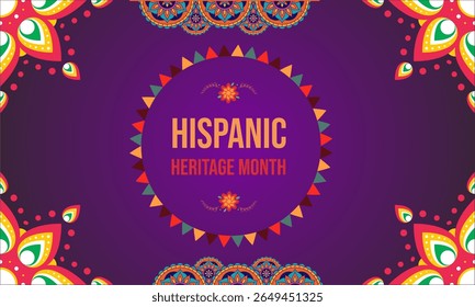 The image depicts National Hispanic Heritage Month, a period dedicated to celebrating the cultures and contributions of Hispanic and Latino Americans. 
