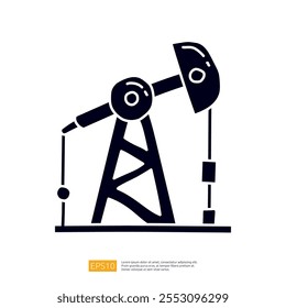 A imagem mostra um jack de bomba de óleo, um dispositivo mecânico usado para extrair petróleo do solo, simbolizando a indústria de petróleo e produção de energia.