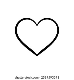 The image depicts a simple outline of a heart, commonly used to express feelings of love, compassion, or emotional connection
