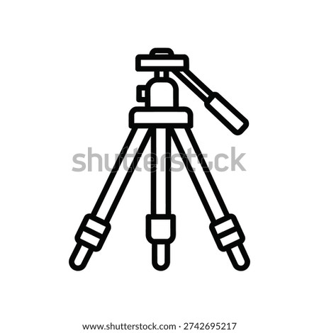 The image depicts a three-legged tripod with a central column and a mounting platform at the top, designed to securely hold a camera or other recording equipment. The legs are adjustable, allowing for stability on uneven surfaces, and the structure appears to be made of durable materials for reliable support during use.