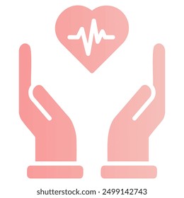The image depicts two hands cupped together, protecting a heart with a heartbeat line inside. It symbolizes the importance of taking care of one's cardiovascular health.
