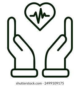 The image depicts two hands cupping a heart with a heartbeat line inside, symbolizing the importance of protecting and caring for one's cardiovascular health.