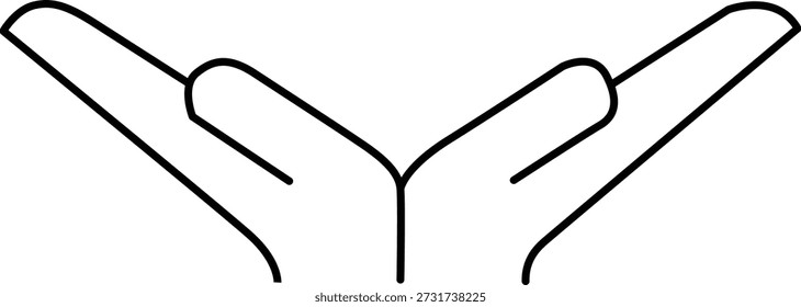 La Imagen representa dos manos colocadas juntas en un gesto de oración. Los dedos están ligeramente extendidos y las palmas están enfrentadas, creando una forma de V. Este es un gesto común utilizado en varias religiones y prácticas culturales para simbolizar la oración, la meditación o la reverencia.