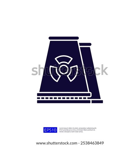 The image depicts two industrial containers with a radiation symbol, suggesting a focus on hazardous materials or waste management.