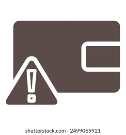 The image depicts a wallet with an exclamation mark inside a triangle, symbolizing a warning or alert related to wallet security.