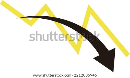 Image of descending line graph