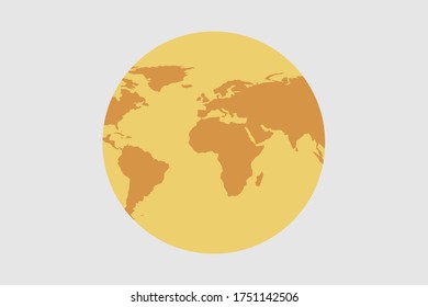 imagen de la tierra del planeta desierto, ilustración vectorial
