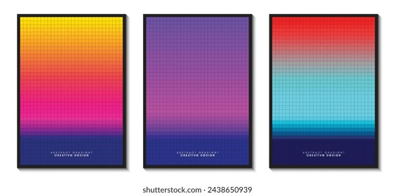 Image design with modern abstract gradient multicolored mosaic pattern graphic background. Modern design template for art gallery and posters. EPS vector illustration.