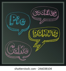 Imagen de un tablero de postres.