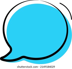 The image of the dialogue in bright colors. The vector of the speech bubble. Free vector. Thoughts, communication, comments.