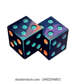 image of dice symbolizing cryptocurrency gambling or gaming, commonly used in blockchain-based games and betting