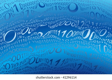 Image of digital binary code abstract background vector illustration template