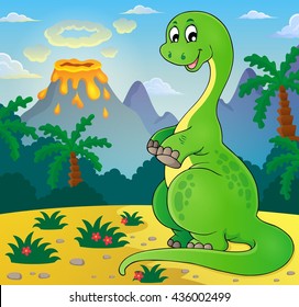 Imagen con temática dinosauria 7 - ilustración vectorial eps10.