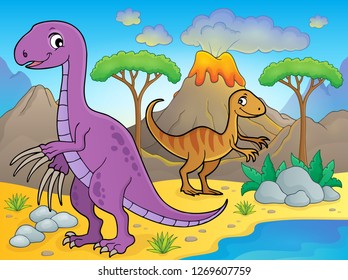 Imagen con temática de dinosaurio 8 - ilustración vectorial eps10.
