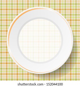 Image dishes on a napkin
