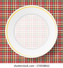 Image dishes on a napkin