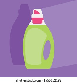 Image of dishwashing detergent bottle isolated on white background