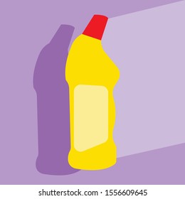 Image of dishwashing detergent bottle isolated on white background