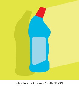 Image of dishwashing detergent bottle isolated on white background