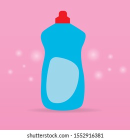 image of dishwashing detergent bottles isolated on  background