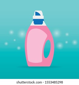 image of dishwashing detergent bottles isolated on  background