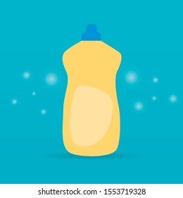 image of dishwashing detergent bottles isolated on  background