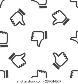Image of dislike sign, repeated on white background