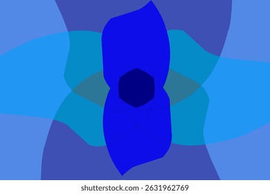 A imagem exibe uma composição abstrata dominada por vários tons de azul.