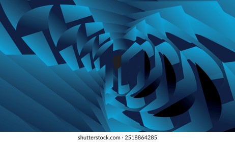 La Imagen muestra arte digital con Formas azules abstractas y el número '10' en el centro. El diseño es moderno y dinámico, con un efecto 3D.
