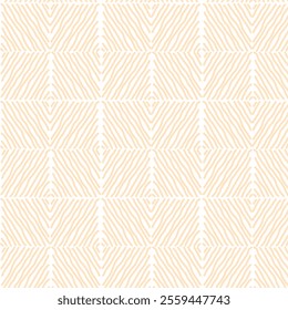 The image displays a repeating geometric pattern with a light beige color. The design consists of diamond shapes formed by diagonal lines, creating a visually appealing and symmetrical arrangement.