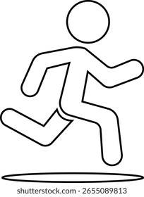 imagens de execução e andando ícone. muitas vezes usado para simbolizar a aptidão de movimento ou atividade em vários contextos modos de treino ou objetivos relacionados com o progresso da velocidade ou rotas web design infográficos