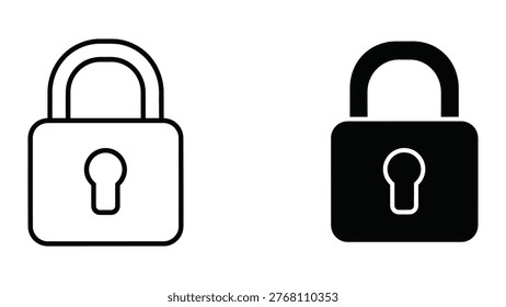 The image displays two padlock icons side by side, one in white with a black outline indicating an open lock, and the other in black with a white outline indicating a closed lock. These symbols are often used to represent security, privacy, or the status of access control.
