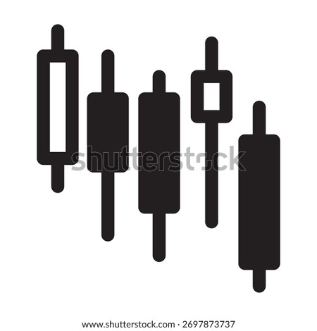 The image displays a vertical toolbar featuring various chart icons, including line graphs, pie charts, bar charts, candlestick charts, and scatter plots, commonly used in data visualization software.