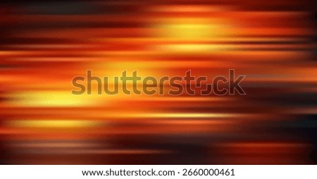 The image displays a warm and vibrant motion blur effect with dominant hues of orange, yellow, and brown, creating a sense of speed and dynamic energy across the canvas