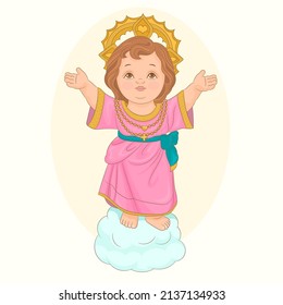 Imagen del Niño Divino Jesús de la religión católica