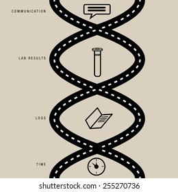 An Image Of A DNA Mapping Icon.